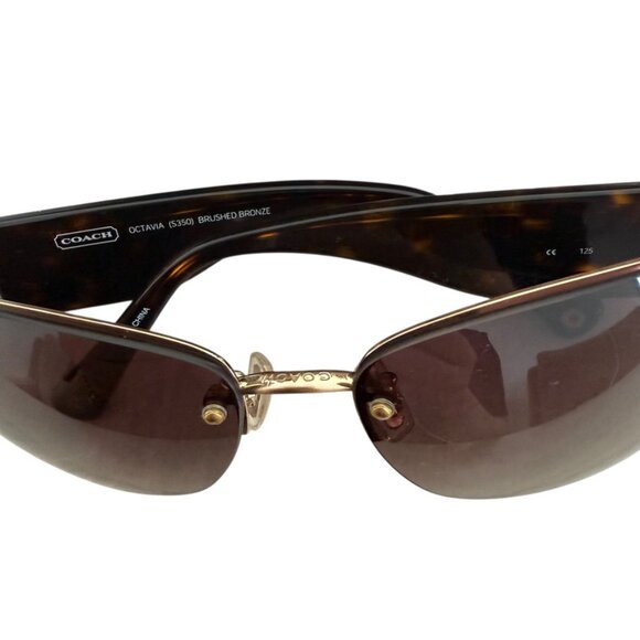 COACH Octavia S 350 Brushed Bronze Rectangle Women's Sunglasses MSRP $234.64 - Picture 4 of 15